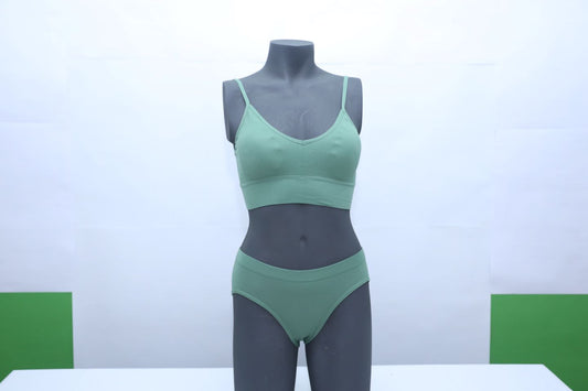 10010 - Breathable Nylon Girl's Lingerie Set - Seamless Comfort Push-Up Bra & Panty Set with Simplicity Design Premium One-Piece Underwear