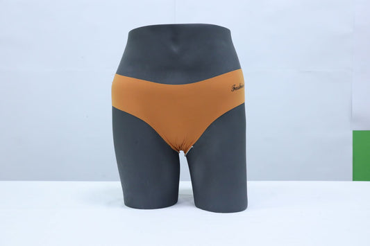 10016 - Seamless Women's Low Waist Briefs Sexy Ice Silk Invisible Underwear, Solid Panty PREMIUM