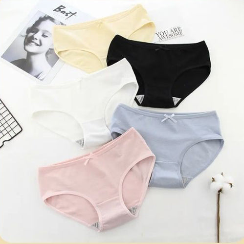 10015 - Premium Mid-Waist Women's Underwear Seamless Cotton Panties, Ultra-Comfortable and Breathable
