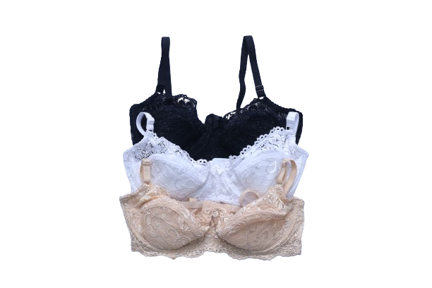 10001 - Ladies' Non-Padded Underwire Lace Bra for Regular Comfort