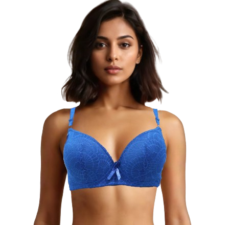 10025 - Top-Quality Plush Underwire Massage Bra with Cup Support