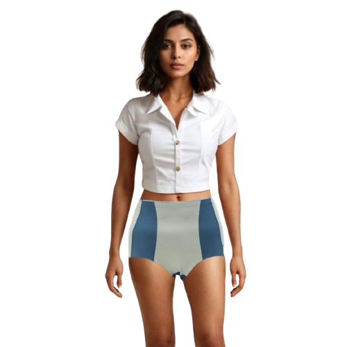 10107 - Solid Line Pattern Body Shaper Panty: Enhancing Comfort & Figure