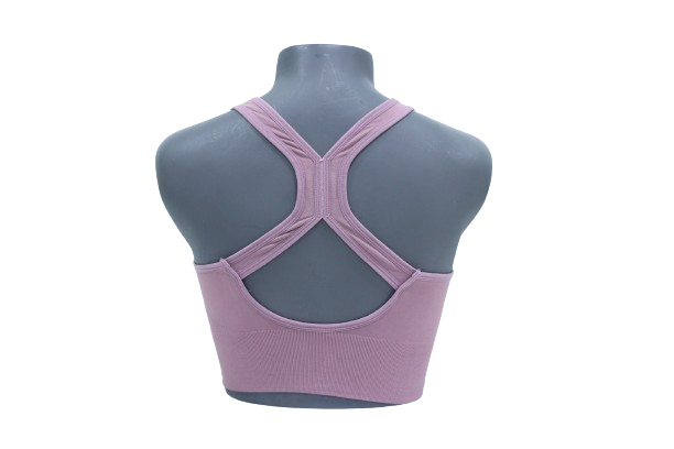 10121 - Front-Zip Cross-Body Style Supportive Yoga Bra