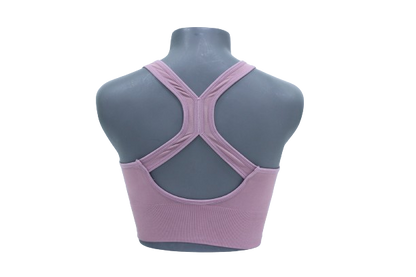 10121 - Front-Zip Cross-Body Style Supportive Yoga Bra