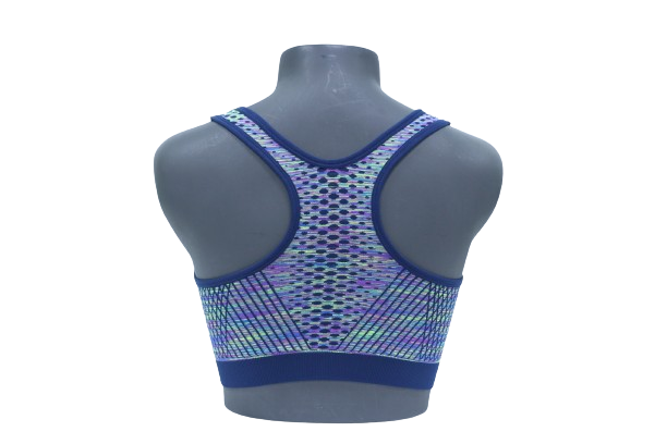 10124 - Racerback Yoga Bra with Front Zip: Seamless Comfort Fit